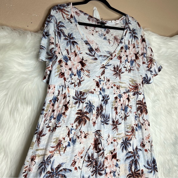 Torrid Maxi Cotton Slub Babydoll Beach Dress Size 0 - Picture 8 of 8